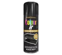 PRICE BEATER Matt Spray Paint, Quick Drying Multi-Surface Aerosol for Wood, Metal, Plastic, Fabric & More, Durable Matte Finish for Interior & Exterior Use, 400ml (Black Matte Finish, 1 Pcs)
