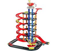 PRICE BEATER Parking Lot Set For Kids, 85 Pieces, Spiral Track With Up To Six Levels, Helicopter, Vehicles, Traffic Signals, Rotary Lift, Flashing Light And Music, Promote Motor Skills