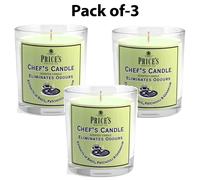 Price's - Chef's Jar Candle - Odour Eliminating Candle - Made with Basil, Patchouli & Geranium Extracts - Clean, Fresh, Quality Fragrance - Long Lasting Scent