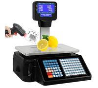 Price Computing Scale, Digital Deli Weight Scales, Label Printing Scales, 30kg/66 Lb Commercial Food Fruit Meat Produce Counting Weight For Retail Store, Kitchen, Restaurant Market, And Farmer