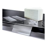 Price Data Channel Label Holder Chips, Clear Plastic Tags, 2.25" L x 1.25" H, 10 Mil Thick, Gondola Shelf Edge, Reusable, Made for Point of Purchase Shelf Molding by Clip Strip Corp.