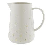 Price & Kensington Daisy Jug - 1.2L Ceramic Embossed Daisy, Cream Glaze, Dishwasher & Microwave Safe