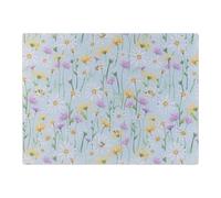 Price & Kensington Daisy Worktop Saver Multi Use 30 x 40 CM Floral Bee Glass Design Heat Resistant Kitchen Surface Protector & Chopping Board