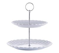 Price & Kensington Luxe 2 Tier Cake Stand White