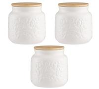 Price & Kensington Set Of 3 Acorn Coffee, Tea & Sugar Storage Jar 700Ml