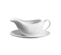 Price & Kensington Simplicity Gravy Boat and Saucer 230 ml White Porcelain