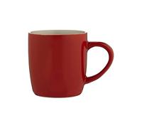 Price & Kensington Stoneware Mug, Dark Red, 330 ml, with Two-Tone, Solid Glaze Decoration, Dishwasher and Microwave Safe, Stoneware Coffee Mugs, Cappuccino Cups