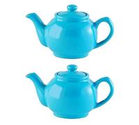 Price & Kensington Traditional Ceramic Tea Serving Teapot 2 Cup Blue (Pack of 2)