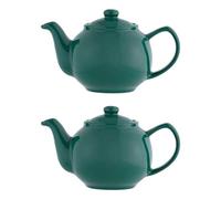 Price & Kensington Traditional Ceramic Tea Serving Teapot 2 Cup Emerald (Pack of 2)