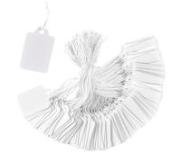 Price Labels Tags with String 500 Pcs, 35 * 22mm Price Luggage Tag Paper for Display White Clothes Prices Strung Tags for Jewelry Clothing