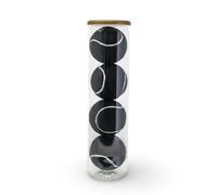 Price of Bath Coloured Tennis Balls (1 Tube of 4 Balls) | Type 2 ITF Standard | Made in UK | Perfect for Court Play, Training, or Dog Games! | Pick From Any Colour | (Black)
