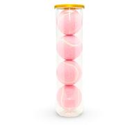 Price of Bath Coloured Tennis Balls (1 Tube of 4 Balls) | Type 2 ITF Standard | Made in UK | Perfect for Court Play, Training, or Dog Games! | Pick From Any Colour | (Pastel Pink)