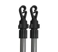 Price Pixel Washing Line Prop - Telescopic Clothesline Pole - 2.4M Extending Heavy Duty Clothing Line Pole, Laundry Support Clothes Line Prop, Indoor, Outdoor, Home, Garden (Grey, 2x 8ft Prop)