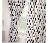 Scandi Bear Forest Bedroom Range Kids White/Grey/Black - Duvet Cover Set, Fitted Sheet Set & Curtains Available (54" Curtains)