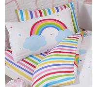 Price Right Home Striped Bedroom Range Kids - Duvet Cover Set, Fitted Sheet Set & Curtains Available (Junior Fitted Sheet Set)