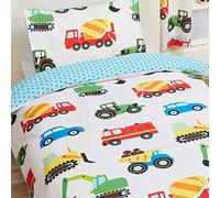 Price Right Home Trucks And Transport Single Duvet Cover And Pillowcase Set + Matching Curtains 66x54