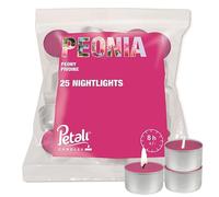 Price’s Candle Petali Peony 25 Nightlights in Bag | 8-Hour Long-Burn Scented Tea Light Candles | Aromatherapy Candles for Home Fragrance & Relaxation | Gift Set for Women & Men