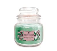 Price’s Candles Tropical Bloom Scented Candle - Small Glass Jar, Up to 30 Hours Long Burn Time, Tropical Floral & Exotic Fruit Home Fragrance