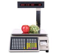 Price Scale Label Printing Vertical Display, Commercial Digital Counting Pricing for Supermarkets, Retail Stores, 30KG
