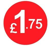 Price Stickers - 20mm Pack of 200 Round Red Labels From 99p to £10 (£1.75) Coloured Stick On Price Labels Stickers Removable Self Adhesive Pricing Sticker Paper Easy Peel Sticky Label Paper for Retail