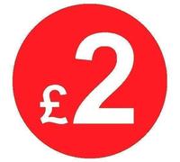 Price Stickers - 20mm Pack of 200 Round Red Labels from 99p to £10 (£2) Coloured Stick On Price Labels Stickers Removable Self Adhesive Pricing Sticker Paper Easy Peel Sticky Label Paper for Retail