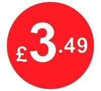 Price Stickers - 20mm Pack of 200 Round Red Labels From 99p to £10 (£3.49) Coloured Stick On Price Labels Stickers Removable Self Adhesive Pricing Sticker Paper Easy Peel Sticky Label Paper for Retail