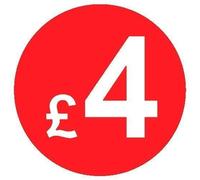 Price Stickers - 20mm Pack of 200 Round Red Labels from 99p to £10 (£4) Coloured Stick On Price Labels Stickers Removable Self Adhesive Pricing Sticker Paper Easy Peel Sticky Label Paper for Retail