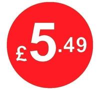 Price Stickers - 20mm Pack of 200 Round Red Labels From 99p to £10 (£5.49) Coloured Stick On Price Labels Stickers Removable Self Adhesive Pricing Sticker Paper Easy Peel Sticky Label Paper for Retail