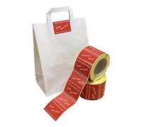 Price Stickers Food Labels Seal, Red 1000 Roll 80x100mm Food Delivery Bag