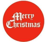 Price Stickers Merry Christmas (38mm - Red) - 200