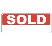 Price Stickers Sold Sticker Label 20 x 50mm - 100 Pack Bold Red Sold Self Adhesive Sticky Labels, Easy Peel Adhesive Labels for Sale Signs, Name Sticker & Organiser Stickers for Storage & Retail Use