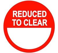 Price Stickes Reduced to Clear Stickers - 25mm - 2000