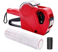 Price Tagging Gun Kit, Uooker 8 Digits Price Labeller with 5000 Labels, Pricing Labels Gun, Pricing Tag Machine for Shop Office Grocery Store, Tag Label Gun Kit (with Black Ink Refill, MX5500), White