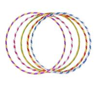PriceKingX Multicolor Stripy Glitter Hula Hoops Kids Adults Outdoor Exercise Eye-Catching Stripy Glitter Design Durable & Lightweight Safe Activities Ideal for Games (12, large)