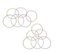 PriceKingX Multicolor Stripy Glitter Hula Hoops Kids Adults Outdoor Exercise Eye-Catching Stripy Glitter Design Durable & Lightweight Safe Activities Ideal for Games (2, medium)