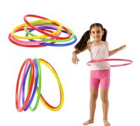 PriceKingX Plastic Plain Multicolour Hula Hoop Circles for Teens Games Gymnastics Exercise and Fitness Activity Equipment Set for Girls and Boys Party Games, Garden Backyard. (6, Medium)