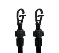 PriceKingX Telescopic Washing Line Prop 2.4M- Pole Metal Clotheslines Heavy Duty Home Garden Laundry Support Drying Line Clothes Airer Extendable-Black (Black Prop 2.4m, 2x Washing Line Prop 2.4m)