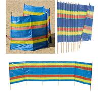 PriceKingX Windbreak 5,6,8 Pole, Tall Wind Break for Holiday Camping, Caravan, Festival and Beach Windbreaker Sun Screen Shelter Garden -Blue (5 Pole Windbreaker)