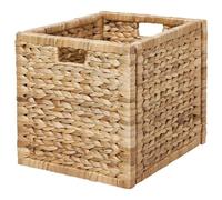 PriceKingX Wooden Storage Boxes for Kallax Shelf, Basket Bins for Toy Organizer, Cube Storage Unit, Closet & Room Organization, Set of Decorative Crates 32x34x32cm (Water Hyacinth)