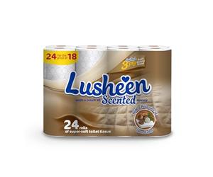 Priceless Discounts Online Lusheen Quilted 3 Ply Super Soft Toilet Roll 24 Rolls, Shea Butter Fragrance. Approx 145 Sheets per Roll. Super Strong & Absorbent Toilet Paper. Soft on Skin. Bulk Buy.