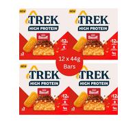 Priceless Discounts Online TREK High Protein Biscoff Bar (12 x 44g Bars) Lotus Plant-based Protein High Fibre Protein Bar, 4 x 3 Pack Boxes, 12g Protein in each Bar