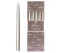 Prices 10 inch Metallic Silver Dinner Candles, 10 Pack, Individually Wrapped