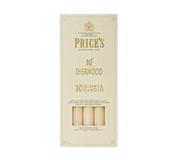 Price's - 10" Sherwood Dinner Candles - 10 Pack - Ivory - Solid Colour - Up to 9 Hour Burn Time - Smokeless - Unscented - Non-Drip - Multi-Purpose