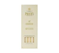 Price's - 12" Sherwood Dinner Candles - 10 Pack - Ivory - Solid Colour - Up to 9 Hour Burn Time - Smokeless - Unscented - Non-Drip - Multi-Purpose