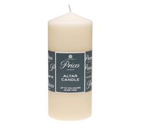 Price's 200mm x 80mm Altar Candle - Premium Wax Candle with Up to 100 Hours Burn Time - Smokeless & Non-Drip, Perfect for Weddings, Church Ceremonies, Home Use, Events & Classic Altar Decoration