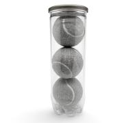 Price's 3 Coloured Padel Balls in a Tube - Colourful Padel Balls - Durable and Long Lasting - Made in the UK. (Grey)