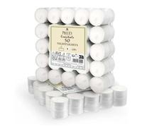 Price's Candles 50 Pack 8 Hour Tea Lights Unscented Long Burning Tealight Candles Clean Smokeless Vegan and Kosher Friendly for Home Décor Events and Everyday Use