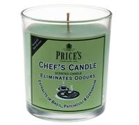 Price's - Chef's Jar Candle - Odour Eliminating Candle - Made with Basil, Patchouli & Geranium Extracts - Clean, Fresh, Quality Fragrance - Long Lasting Scent