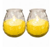 Price's Candles Citronella Glo-Lite Glass Candle Jar 2X Pack, Long Burning Garden Candle