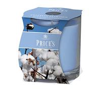 Price's Candles Cotton Powder Cluster Jar Candle | Fresh cotton fragrance, long-burning wax, decorative glass vessel, relaxing ambience, elegant home décor, everyday enjoyment